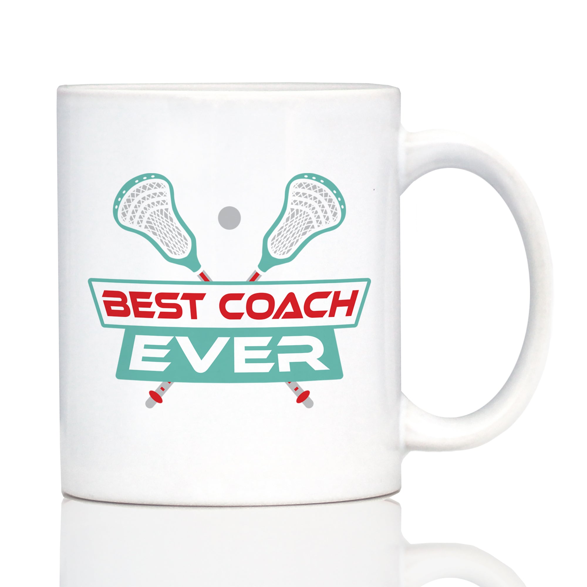 Lacrosse Coach Gifts for Coaches Coffee Mug Best Coach Ever White Ceramic Coffee Cup