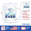 Tennis Coach Gifts for Coaches Coffee Mug Best Coach Ever White Ceramic Coffee Cup