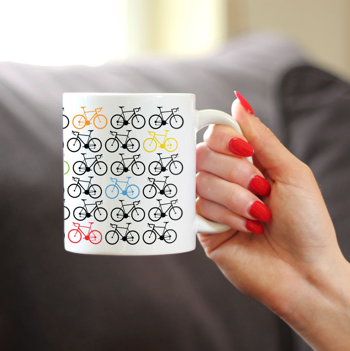 Bicycle Coffee Mug - Unique Road Biking Themed Decor and Gifts for Cyclists