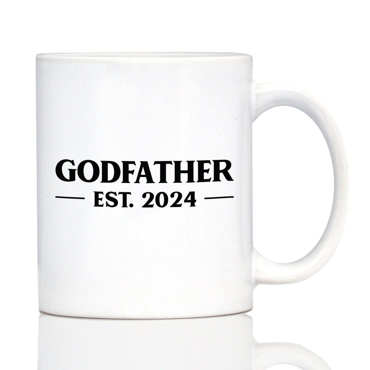 Godfather Est 2024 - New Godfather Coffee Mug Proposal Gift for First Time Godparents - Bold