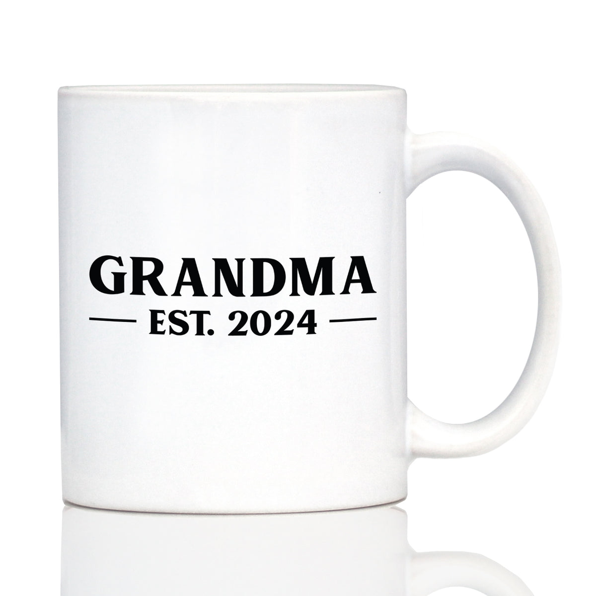 Grandma Est 2024 - New Grandmother Coffee Mug Gift for First Time Grandparents - Bold