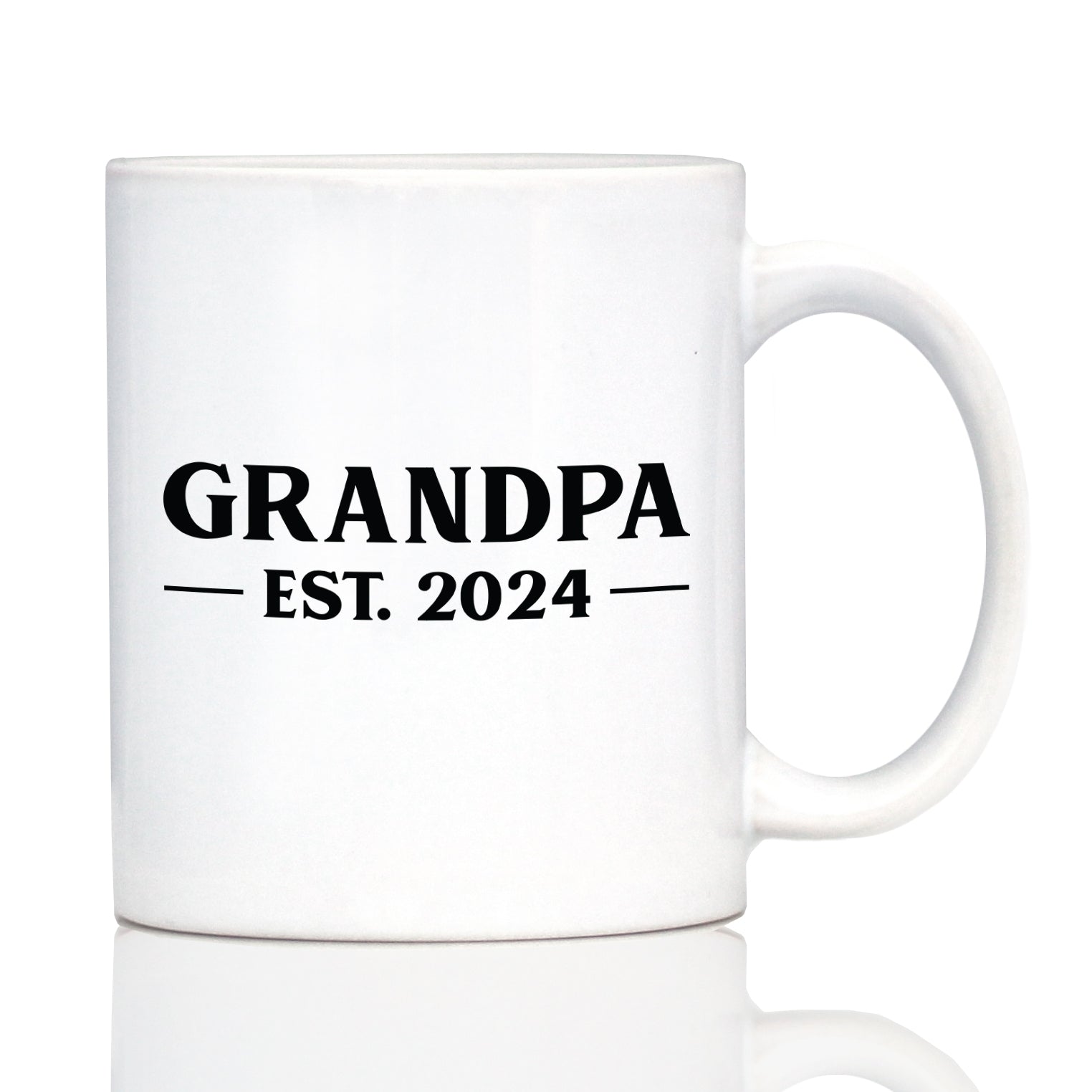 Grandpa Est 2024 - New Grandfather Coffee Mug Gift for First Time Grandparents - Bold