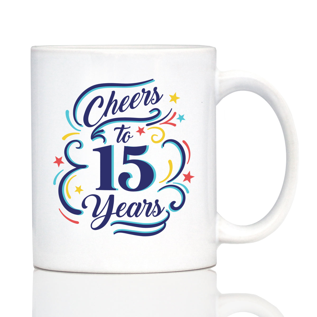 Cheers to Years - Anniversary Party Cups &amp; Decor - Engraved Glasses &amp; Color Ceramic Coffee Mugs