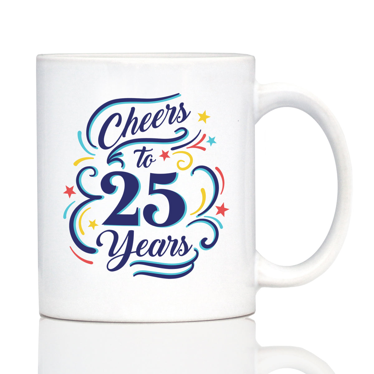 Cheers to Years - Anniversary Party Cups &amp; Decor - Engraved Glasses &amp; Color Ceramic Coffee Mugs