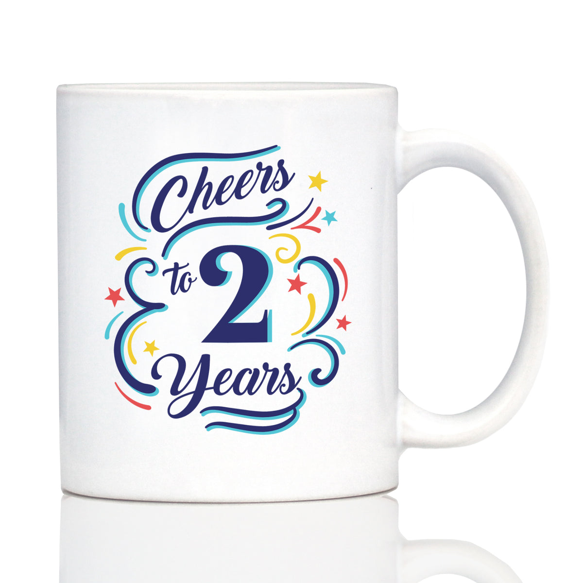 Cheers to 2 Years - Coffee Mug Gifts for Women &amp; Men - 2nd Anniversary Party Decor