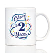 Cheers to Years - Anniversary Party Cups & Decor - Engraved Glasses & Color Ceramic Coffee Mugs