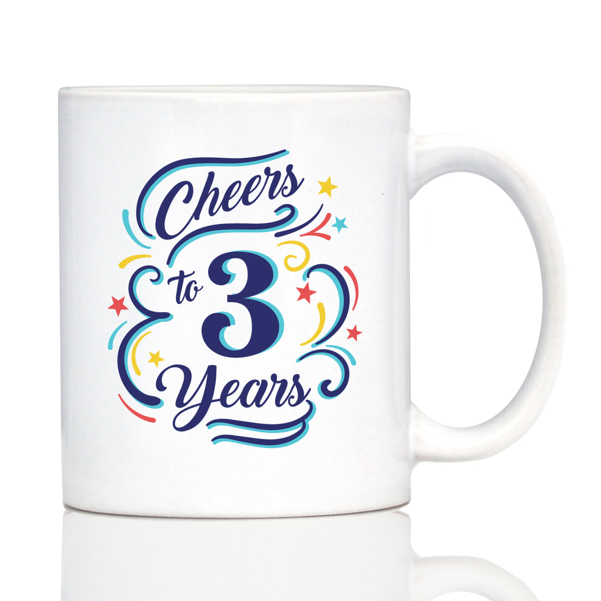 Cheers to Years - Anniversary Party Cups &amp; Decor - Engraved Glasses &amp; Color Ceramic Coffee Mugs