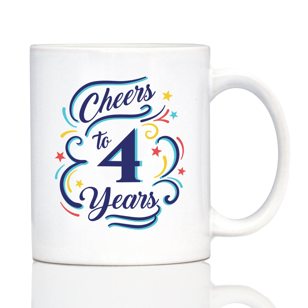 Cheers to Years - Anniversary Party Cups &amp; Decor - Engraved Glasses &amp; Color Ceramic Coffee Mugs