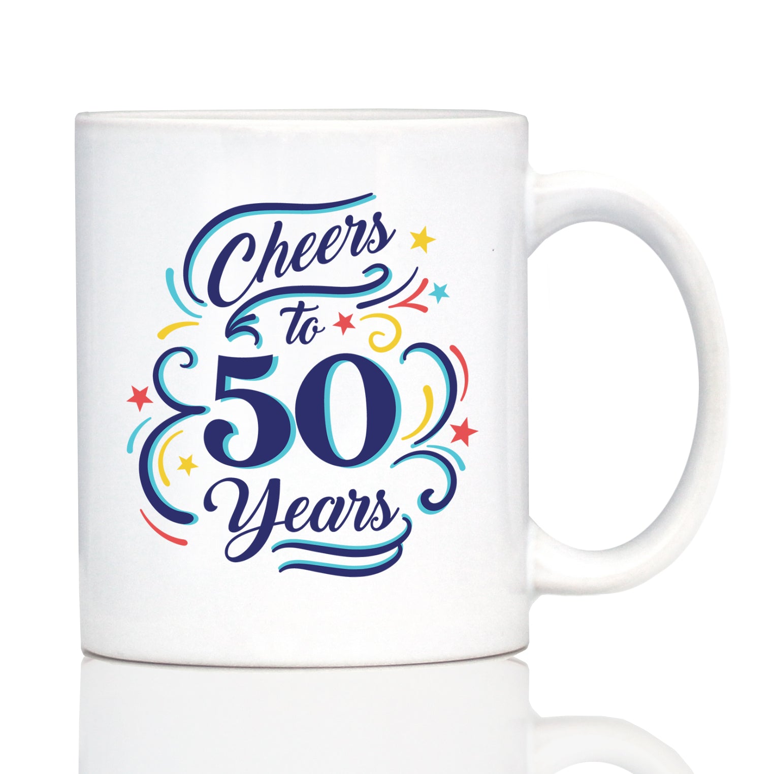 Cheers to 50 Years - Coffee Mug Gifts for Women & Men - 50th Anniversary Party Decor