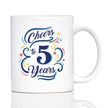 Cheers to Years - Anniversary Party Cups & Decor - Engraved Glasses & Color Ceramic Coffee Mugs