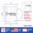 Godfather Est 2026 - Coffee Mug - New Godfather Gift for First Time Godparents - Decorative White Ceramic Coffee Cup