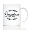 Grandma Est 2026 - Coffee Mug - New Grandmother Gift for First Time Grandparents - Decorative White Ceramic Coffee Cup