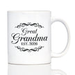 Great Grandma Est 2026 - Coffee Mug - New Great Grandmother Gift for First Time Great Grandparents - Decorative White Ceramic Coffee Cup