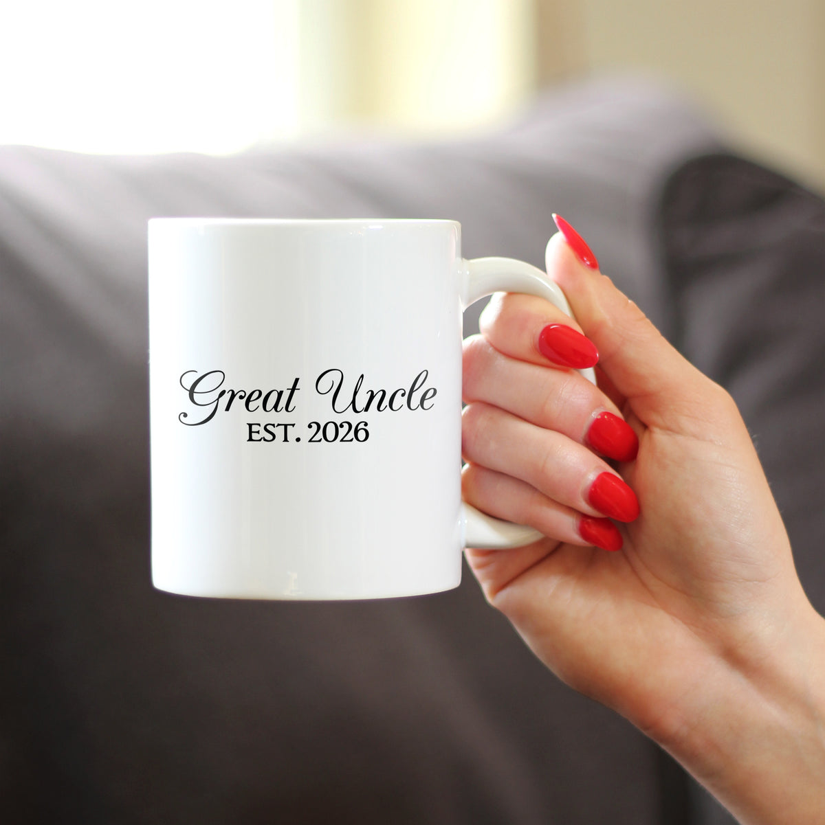 Great Uncle Est 2026 - Coffee Mug - New Great Uncle Gift for First Time Great Uncles - Decorative White Ceramic Coffee Cup