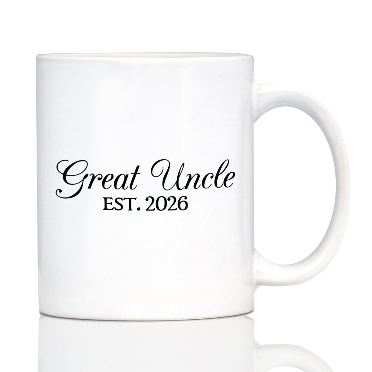 Great Uncle Est 2026 - Coffee Mug - New Great Uncle Gift for First Time Great Uncles - Decorative White Ceramic Coffee Cup