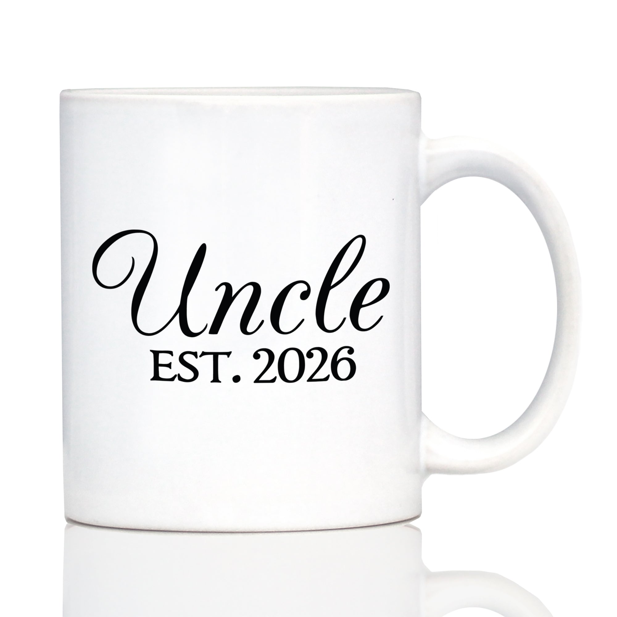 Uncle Est 2026 - Coffee Mug - New Uncle Gift for First Time Uncles - Decorative White Ceramic Coffee Cup
