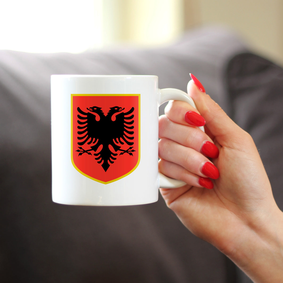 Albania Flag Coffee Mug - Country Pride Themed Drinking Decor and Gifts for Albanians