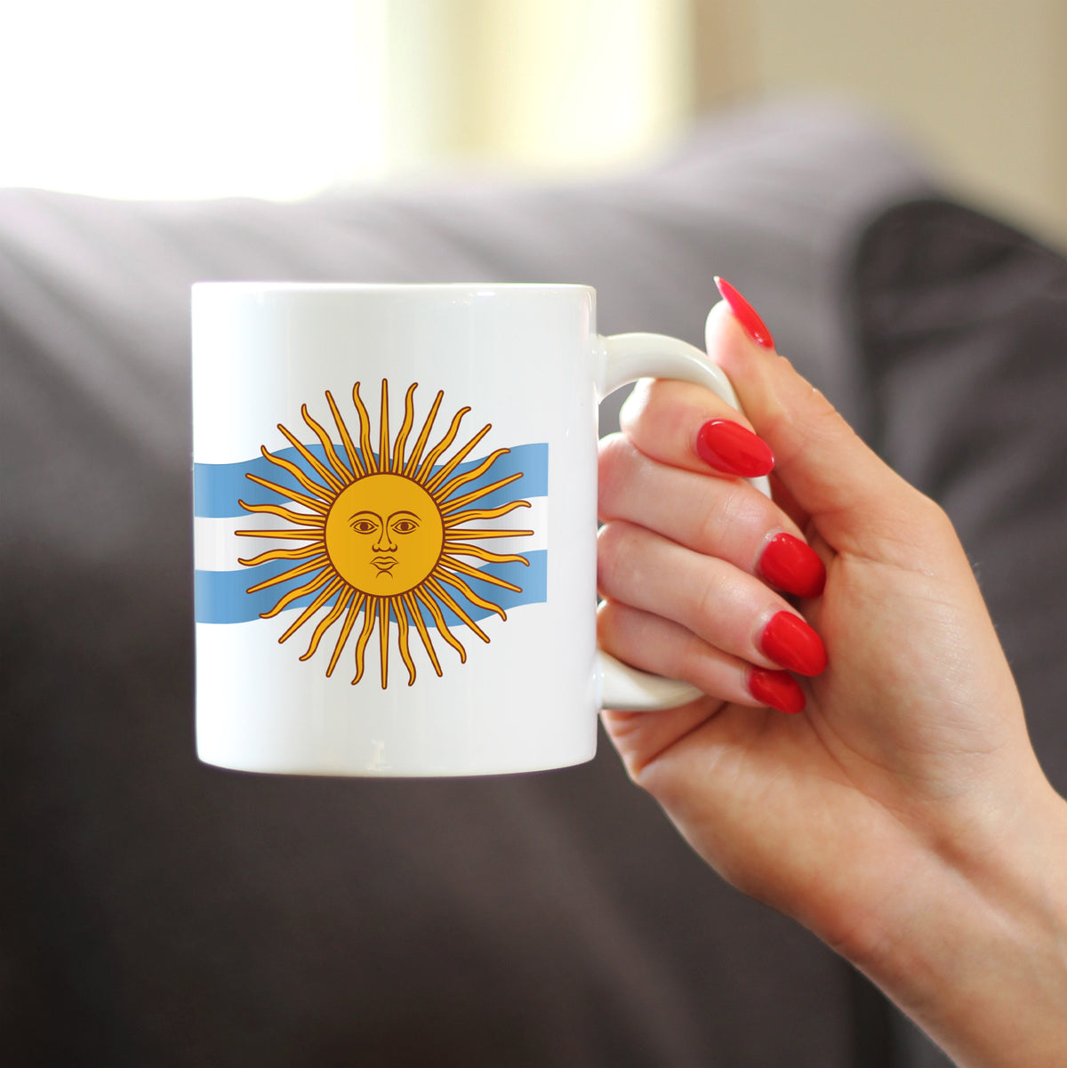 Argentina Flag Coffee Mug - Country Pride Themed Drinking Decor and Gifts for Argentinians