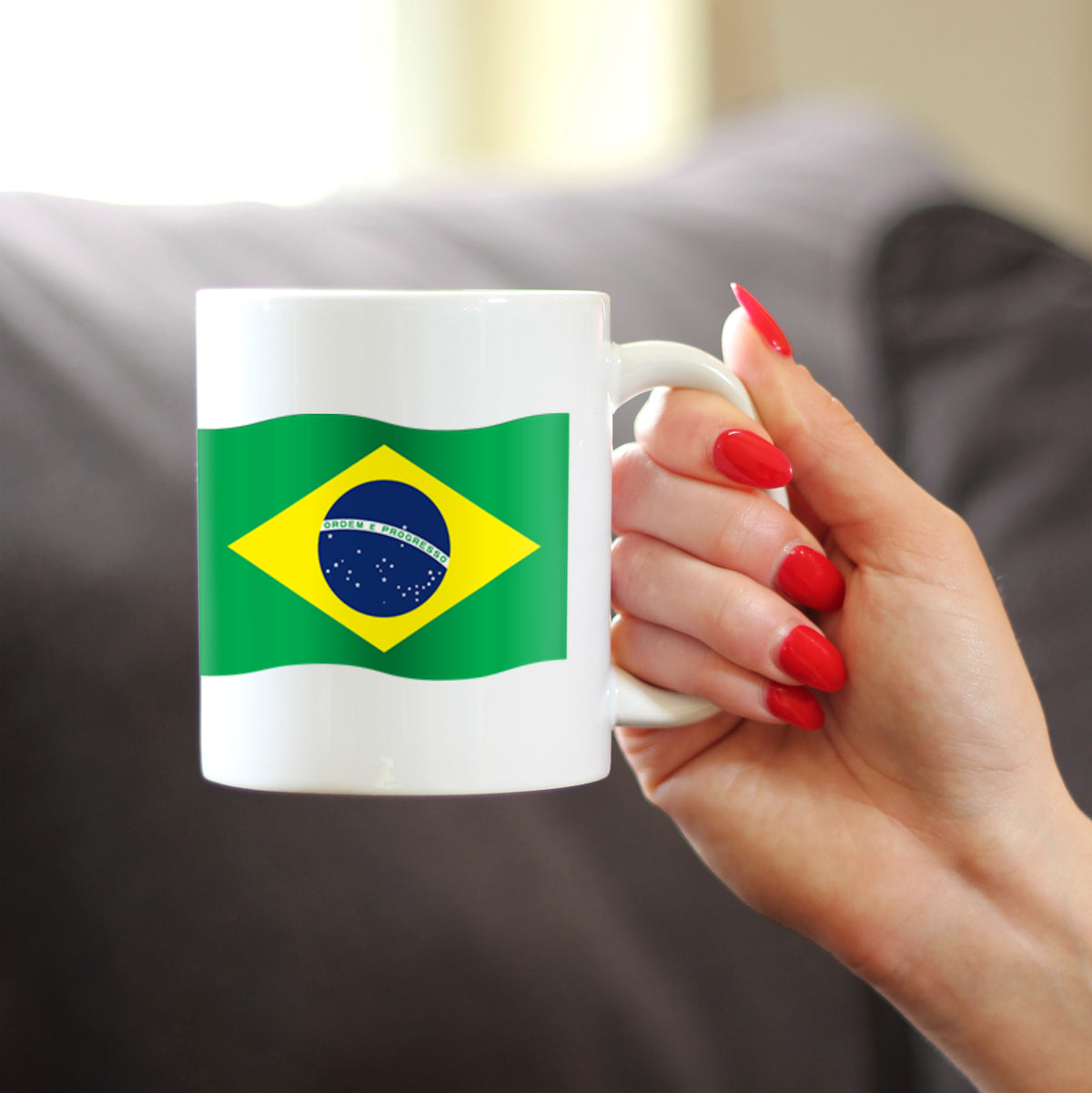 Brazil Flag Coffee Mug - Country Pride Themed Drinking Decor and Gifts for Brazilians