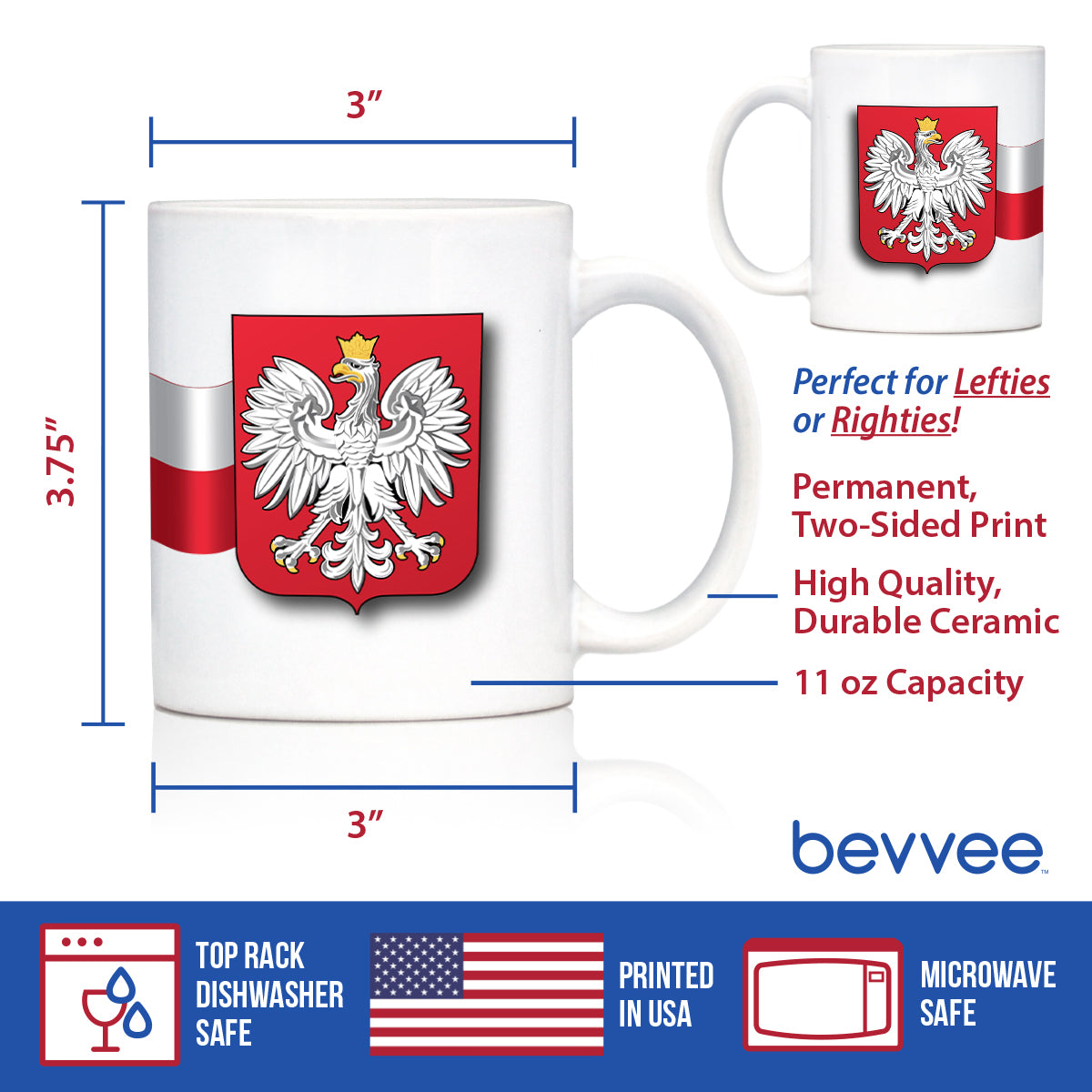 Poland Flag Coffee Mug - Country Pride Themed Drinking Decor and Gifts for Poles