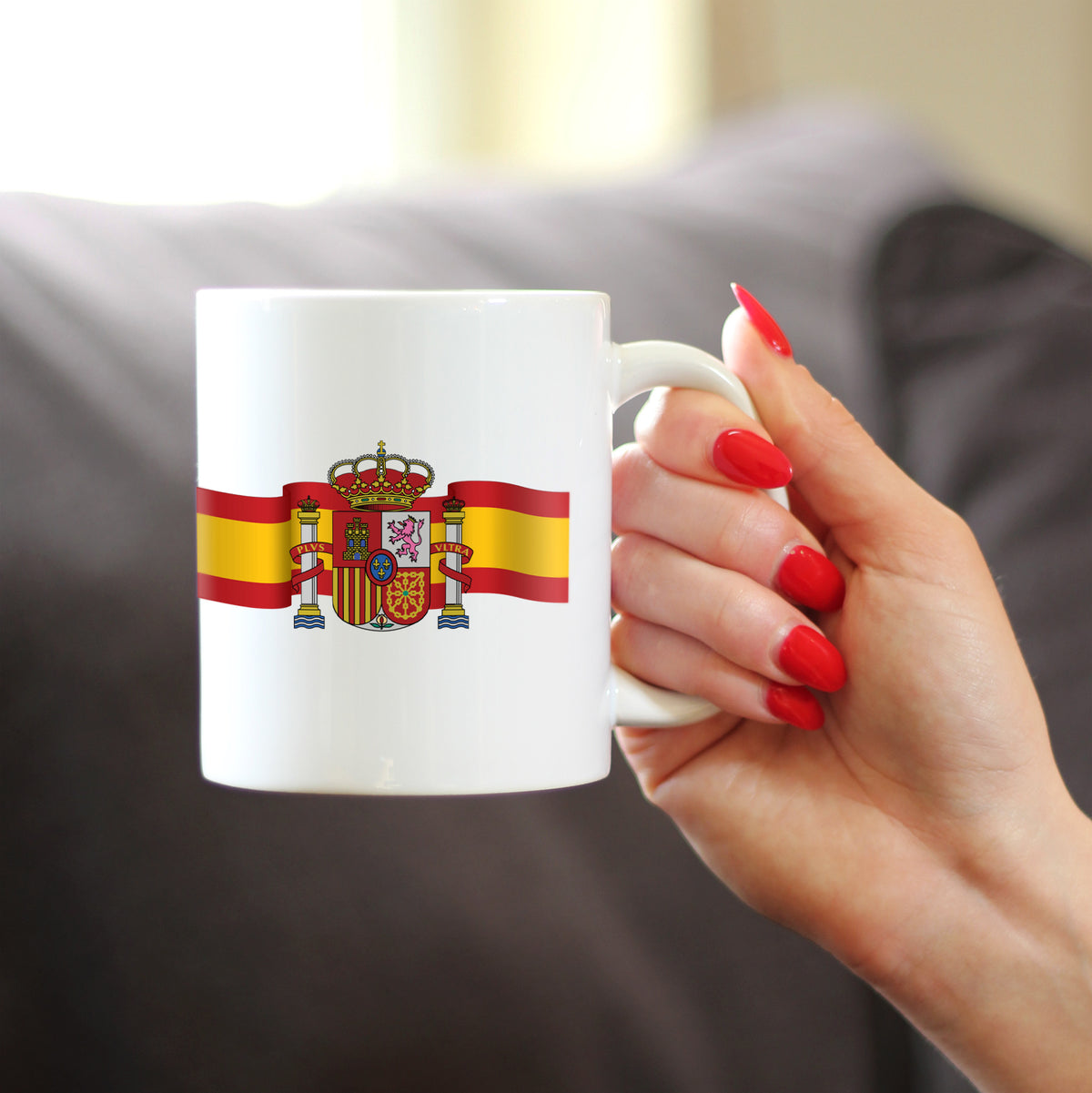 Spain Flag Coffee Mug - Country Pride Themed Drinking Decor and Gifts for Spaniards