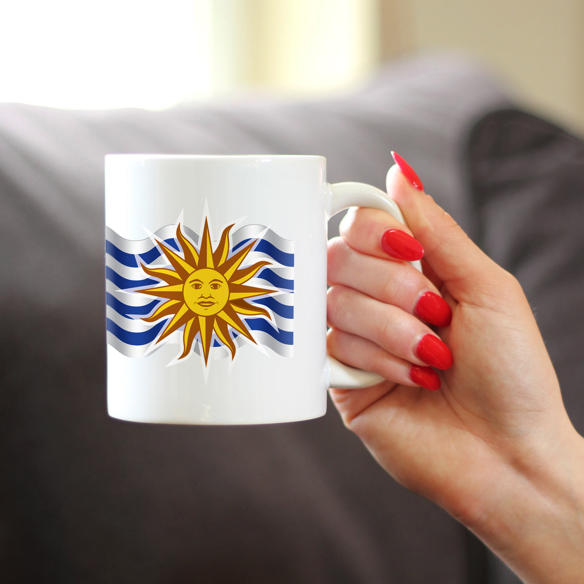 Uruguay Flag Coffee Mug - Country Pride Themed Drinking Decor and Gifts for Uruguayans