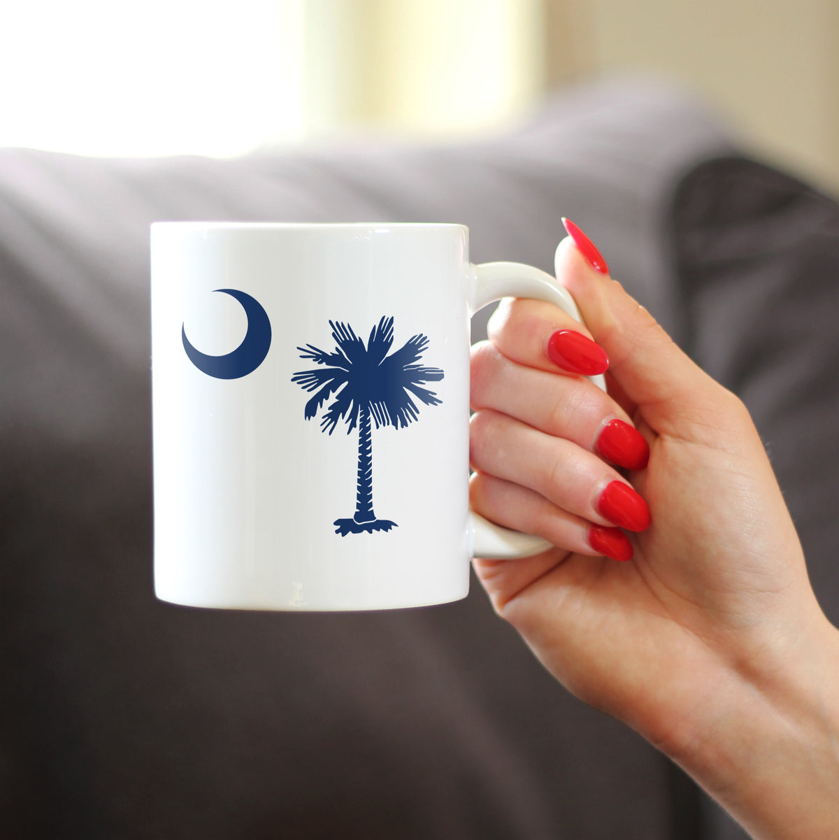 South Carolina Flag Coffee Mug - State Themed Drinking Decor and Gifts for South Carolinians
