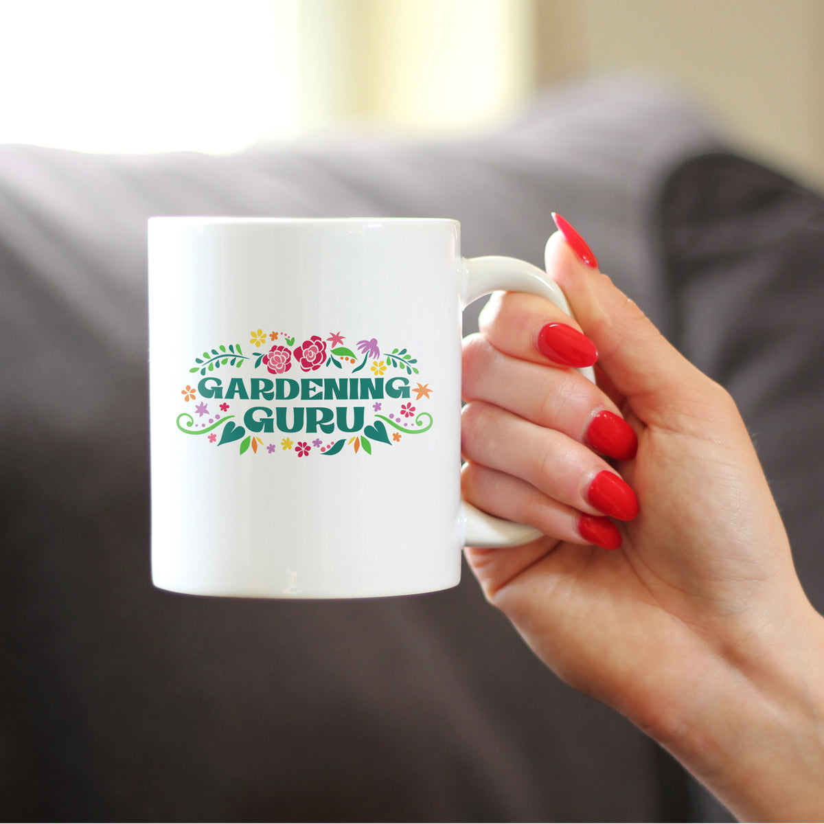 Gardening Guru Coffee Mug Gardening Gifts for Gardeners White Ceramic Coffee Cup