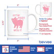 Gettin' Piggy With It - Cute Funny Pig Coffee Mug - Pig Gifts and Decor for Lovers of Piggies