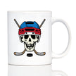 Hockey Skull Coffee Mug Hockey Gifts for Coach or Players White Ceramic Coffee Cup