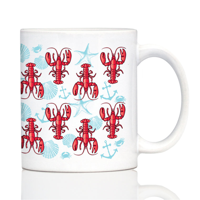 Lobster 2 Coffee Mug Lobster Gifts, Maine Souvenirs and Decor  White Ceramic Coffee Cup
