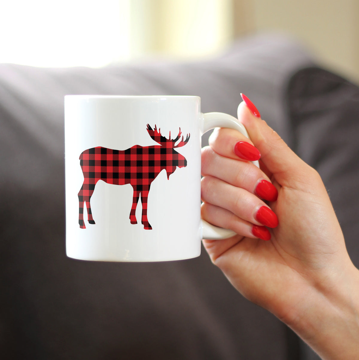 Moose Coffee Mug - Cabin Themed Gifts or Rustic Decor for Women and Men