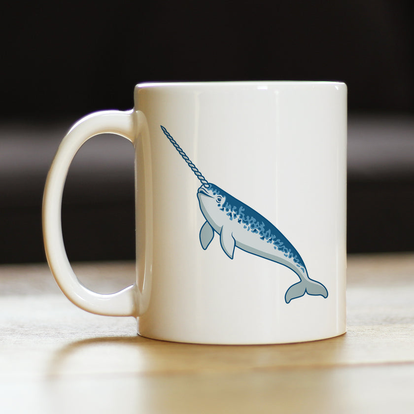 Narwhal Coffee Mug Cute Narwhal Gifts White Ceramic Coffee Cup