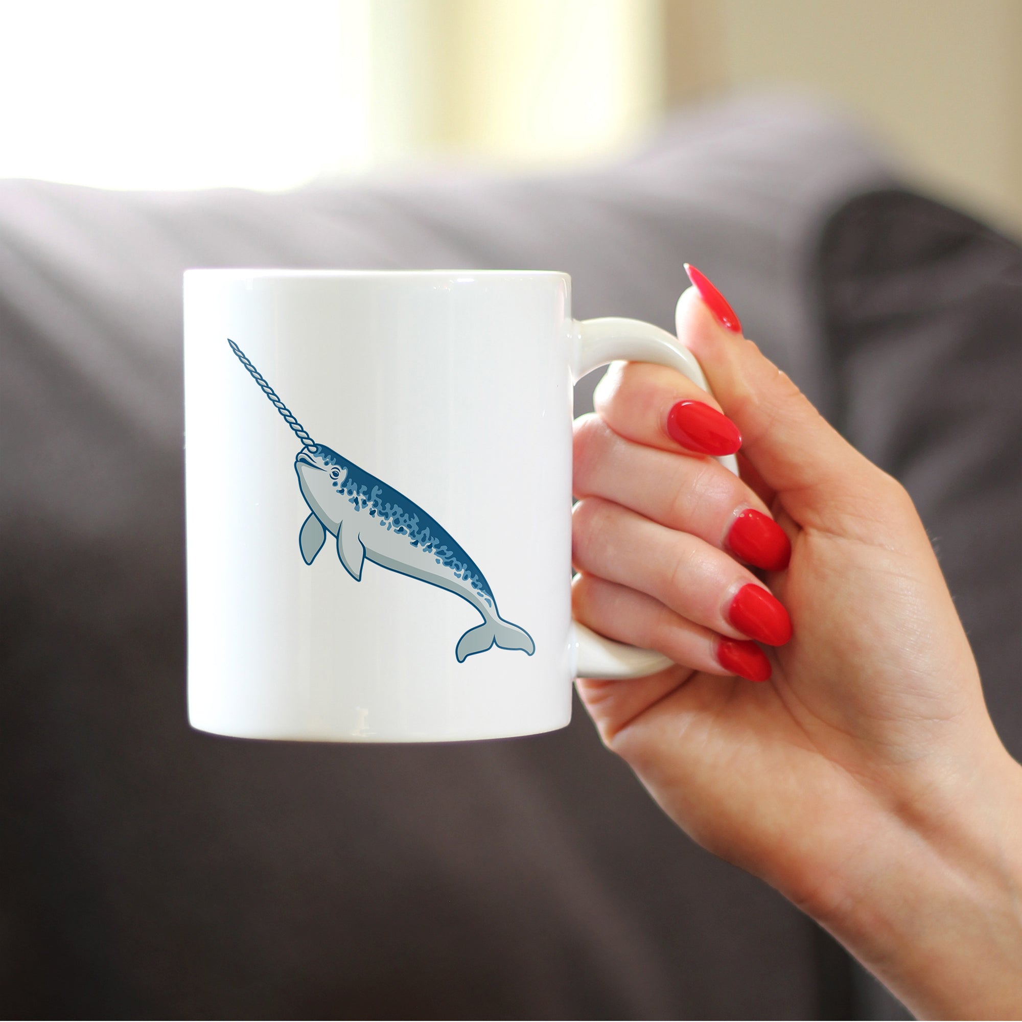 Narwhal Coffee Mug Cute Narwhal Gifts White Ceramic Coffee Cup