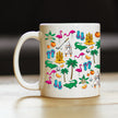 Florida Pattern Coffee Mug Florida Gifts and Souvenirs White Ceramic Coffee Cup