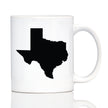Texas State Outline Coffee Mug - State Themed Drinking Decor and Gifts for Texans