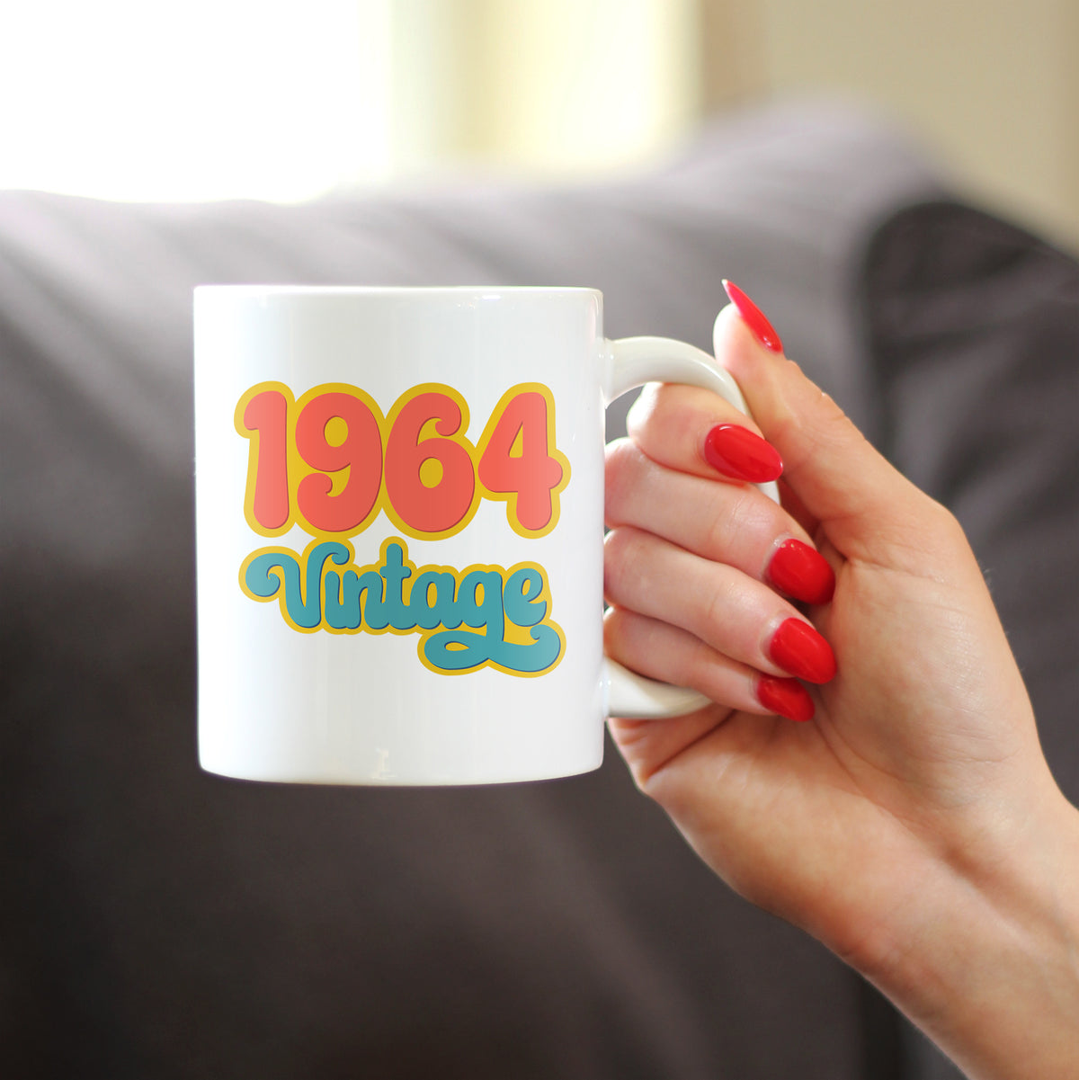 Vintage 1964 - Fun 60th Birthday Coffee Mug Gifts for Men &amp; Women Turning 60 - Retro Coffee Cups
