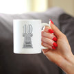 10 Years Strong Coffee Mug Gifts 10th Anniversary Party Decor White Ceramic Coffee Cup