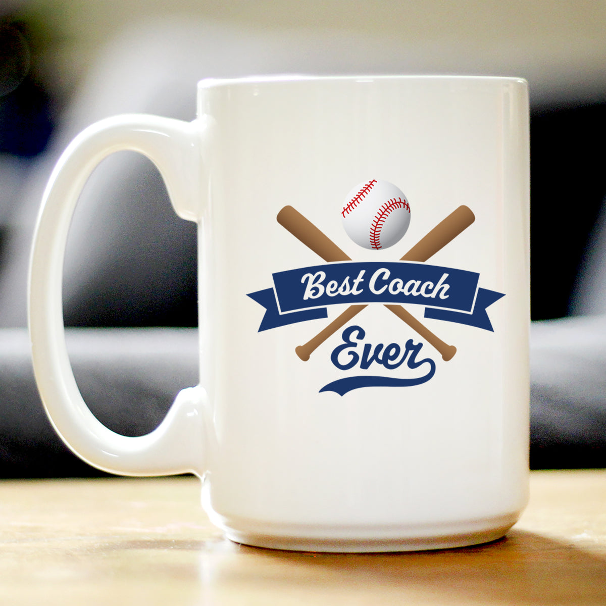 Baseball Gifts for Coaches Coffee Mug Best Coach Ever White Ceramic Coffee Cup