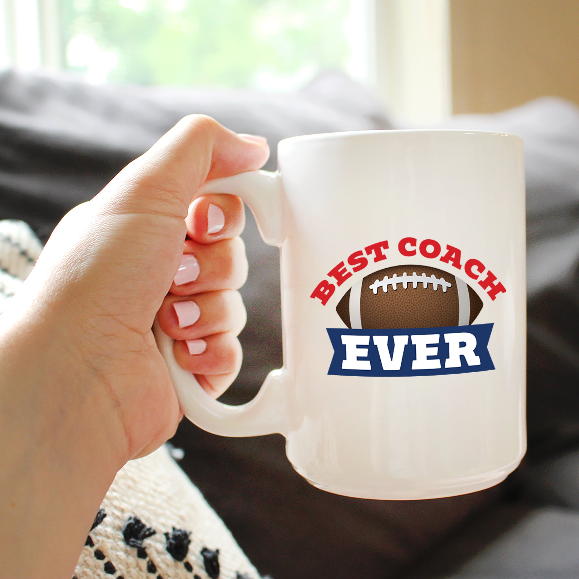 Coach Gifts for Football Coaches Coffee Mug Best Coach Ever White Ceramic Coffee Cup