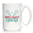 Lacrosse Coach Gifts for Coaches Coffee Mug Best Coach Ever White Ceramic Coffee Cup