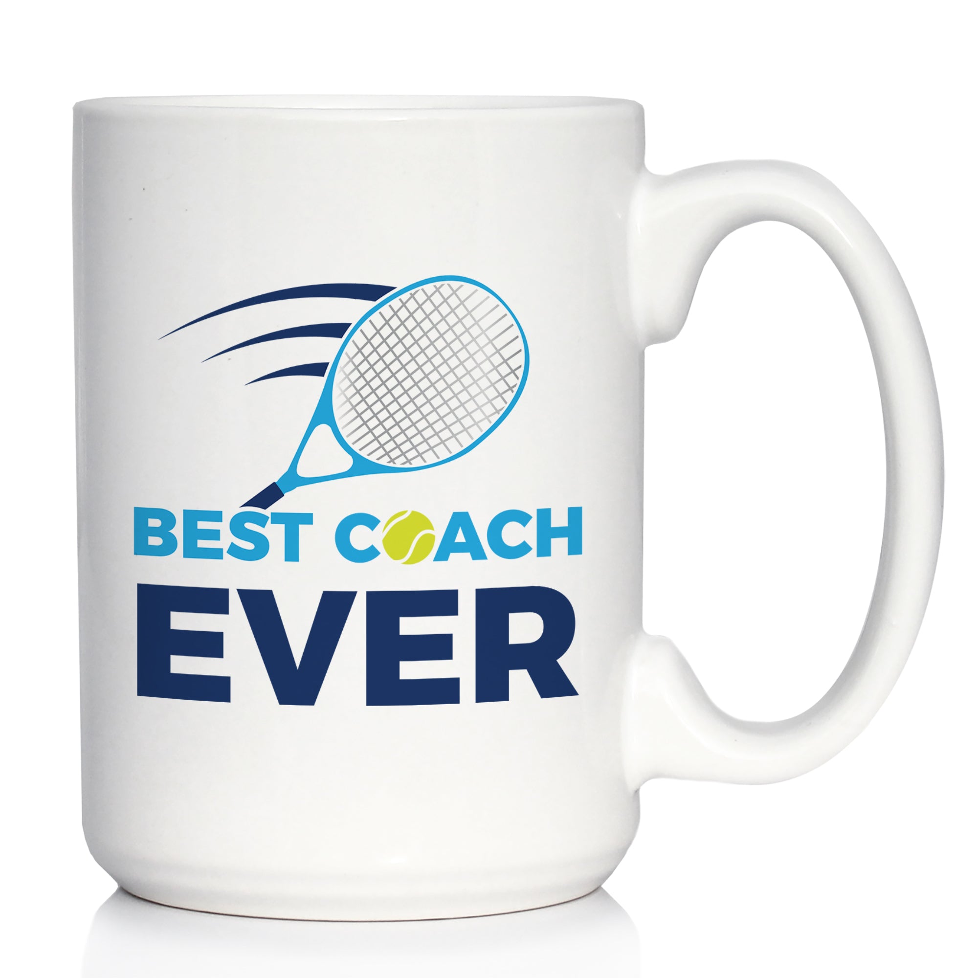 Tennis Coach Gifts for Coaches Coffee Mug Best Coach Ever White Ceramic Coffee Cup