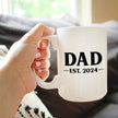 Dad Est 2024 - New Father Coffee Mug Gift for First Time Parents - Bold