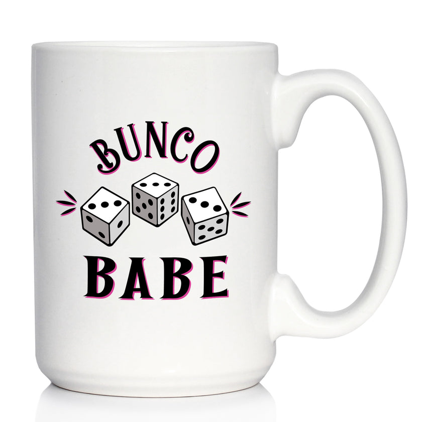 Bunco Babe Coffee Mug - Bunco Decor and Bunco Gifts for Women