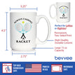 Causing A Racket - Coffee Mug - Funny Tennis Themed Decor and Gifts