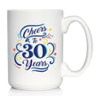 Cheers to Years - Anniversary Party Cups & Decor - Engraved Glasses & Color Ceramic Coffee Mugs