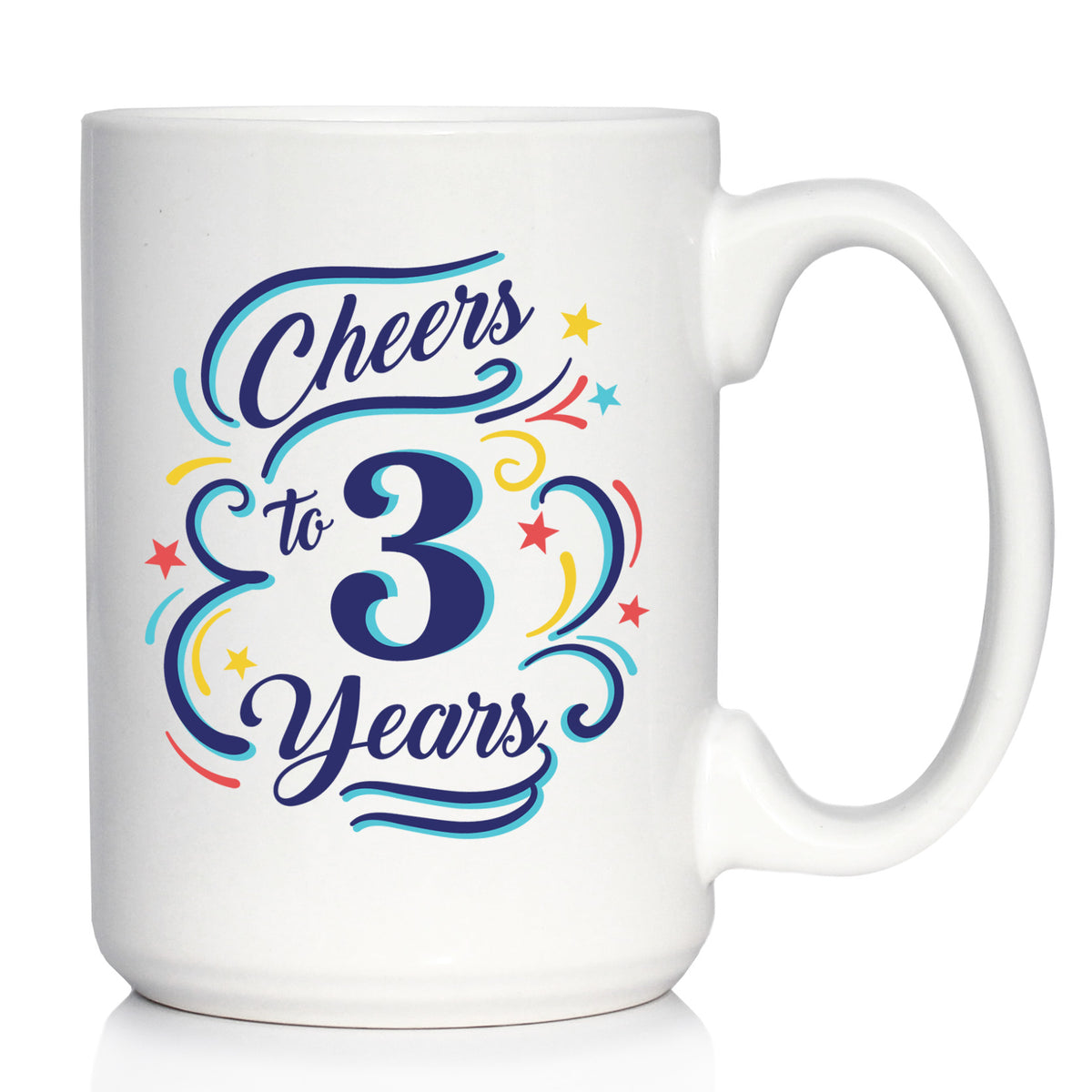 Cheers to Years - Anniversary Party Cups &amp; Decor - Engraved Glasses &amp; Color Ceramic Coffee Mugs