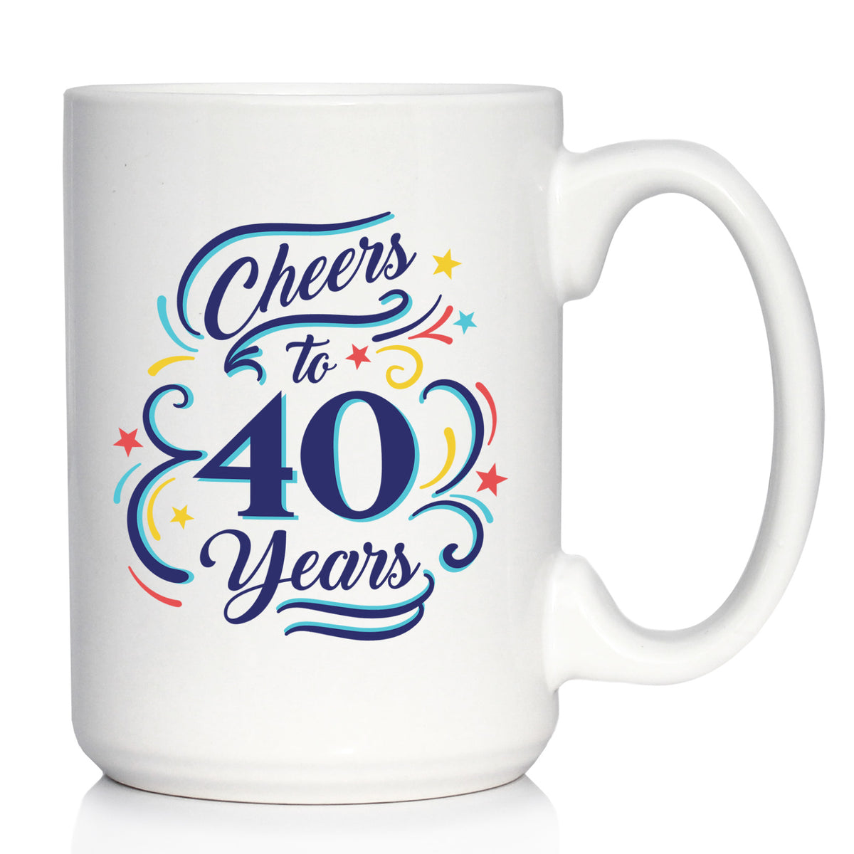 Cheers to 40 Years - Coffee Mug Gifts for Women &amp; Men - 40th Anniversary Party Decor
