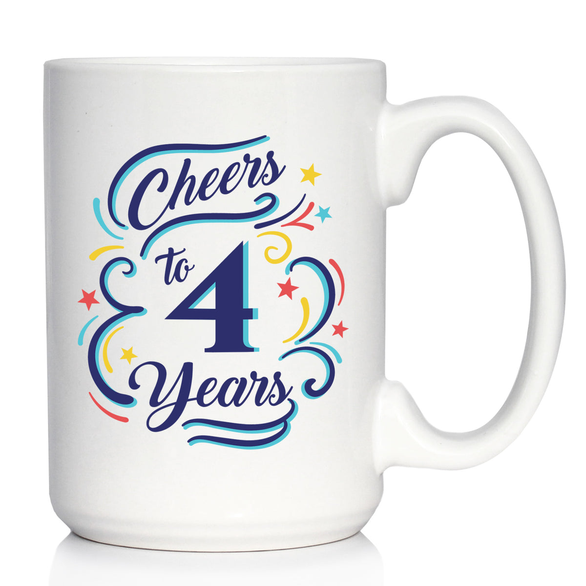 Cheers to Years - Anniversary Party Cups &amp; Decor - Engraved Glasses &amp; Color Ceramic Coffee Mugs