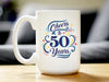 Cheers to 50 Years - Coffee Mug Gifts for Women & Men - 50th Anniversary Party Decor